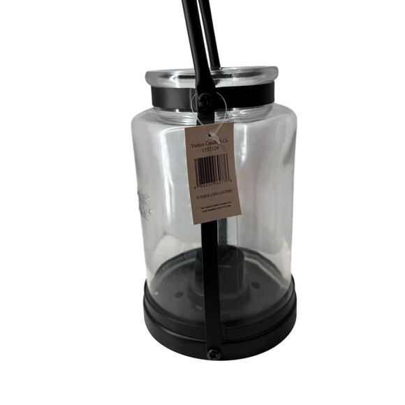 Yankee Candle Tea Light Votive Candle Lantern Glass Black Logo Lantern - Picture 3 of 7